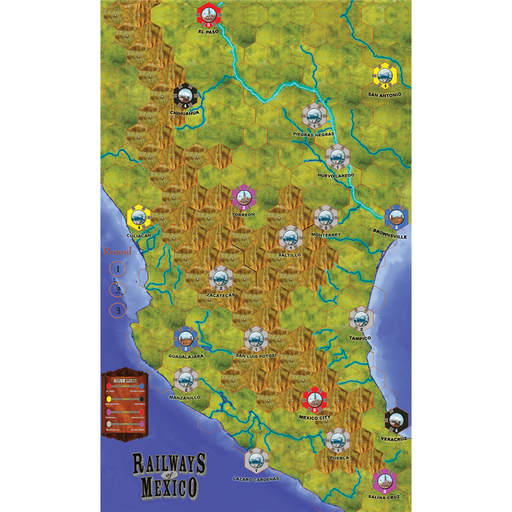 Railways of Mexico Map & Cards (Original)