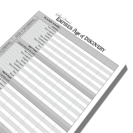 Empires: Age of Discovery - Extra Score Pad