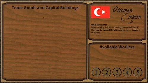 Empires: Age of Discovery - Ottoman Player Board