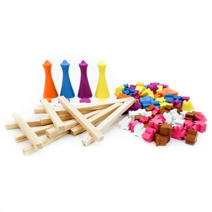 The Gallerist: Set of Wooden Meeples & Components