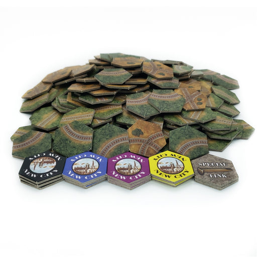 Railways of the World: Full Set of Hex Tiles