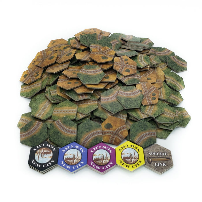 Railways of the World: Full Set of Hex Tiles