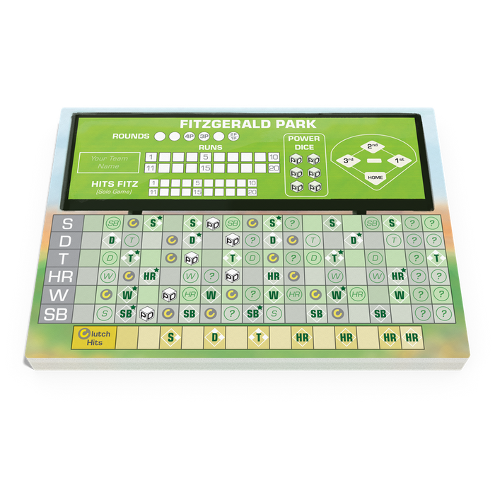 Baseball Highlights: The Dice Game Score Pad