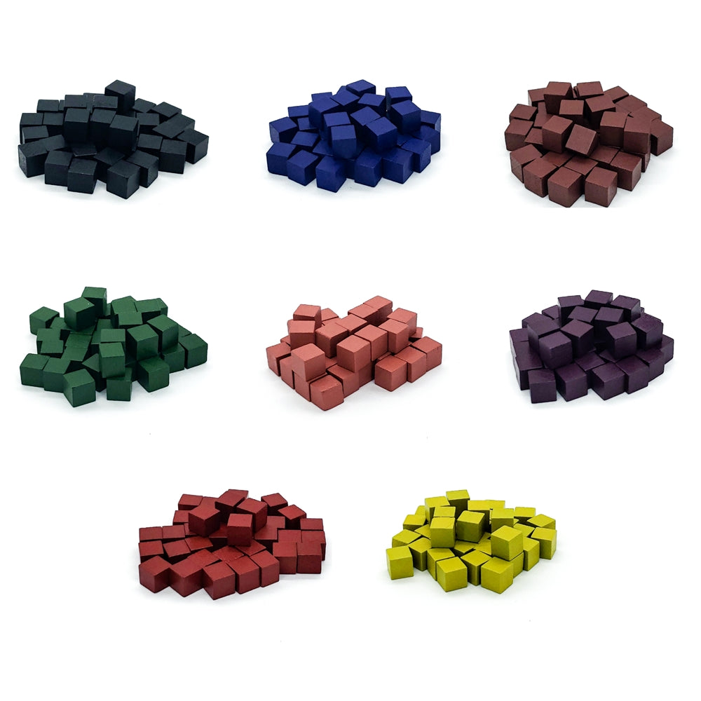 8mm Wooden Cubes: Set of 36