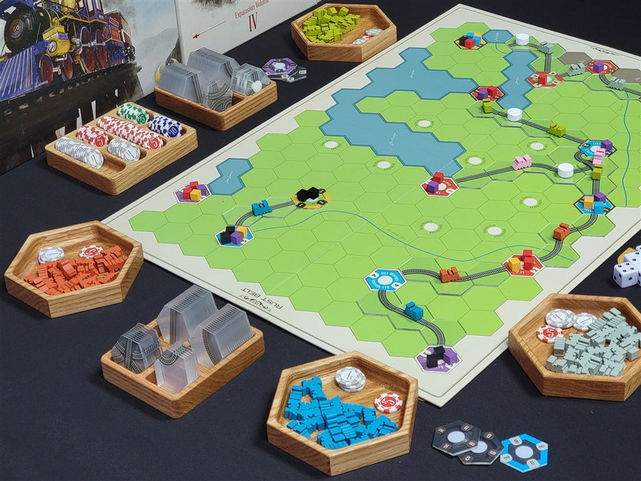 Age of Steam Deluxe: Wooden Tile Tray (set of 2)