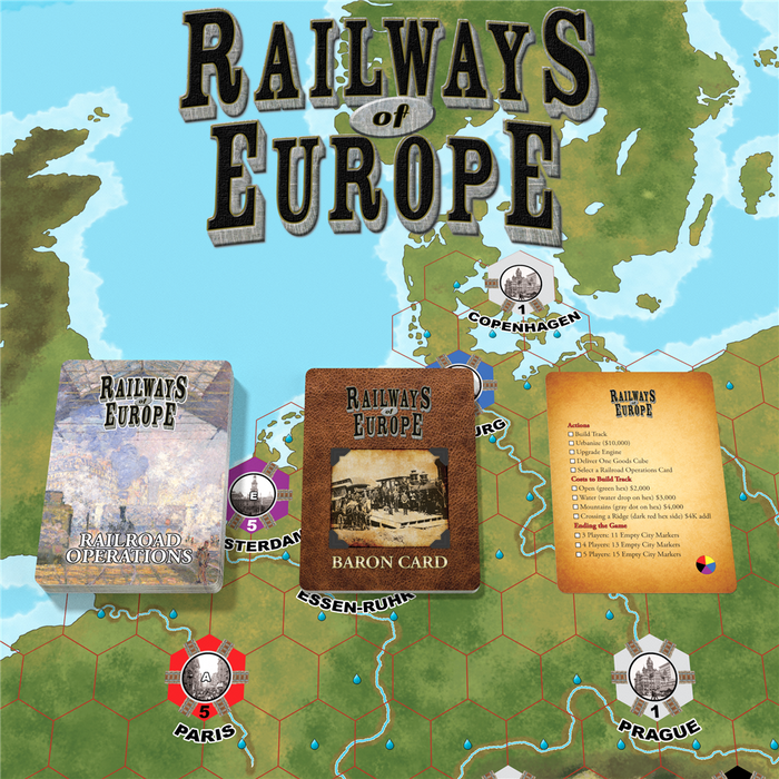 Railways Updated Map & Cards - Europe