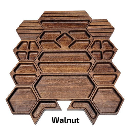Deluxe Game Trays Gift Bundle - Walnut